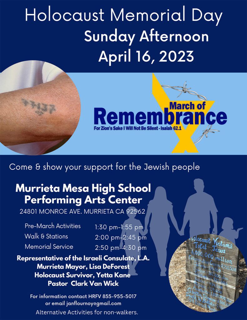 Holocaust Memorial Day – April 16, 2023 – Holocaust Remembrance ...